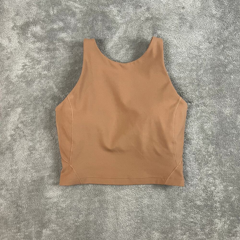 Lululemon Wunder Train Bra Womens 4 Tan Performance Stretch Athleisure